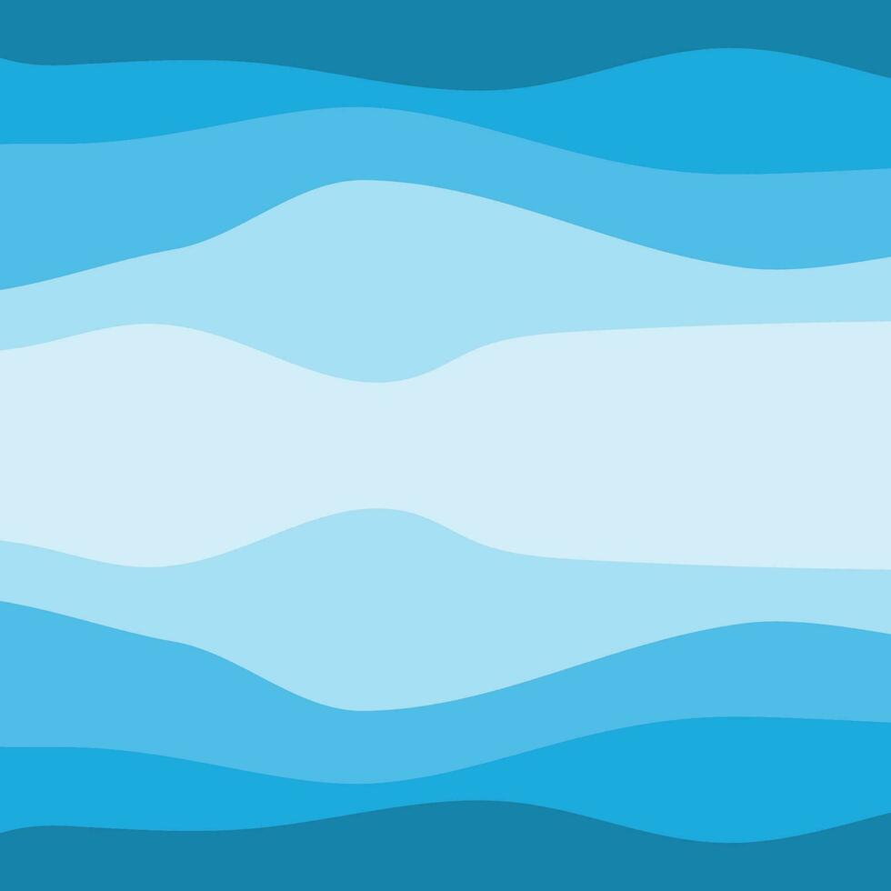 Water Wave Background Design, Abstract Vector Blue Ocean Walpaper Template