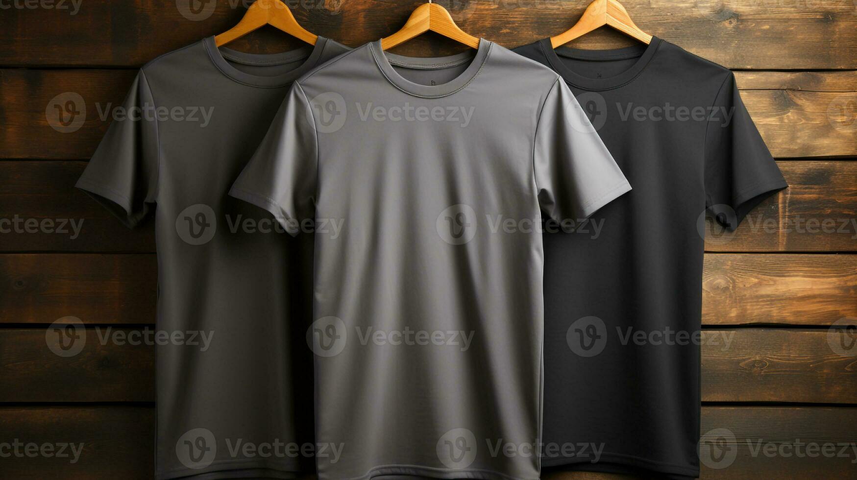 AI generated Photo gray tshirts with copy space mockup Generative Ai