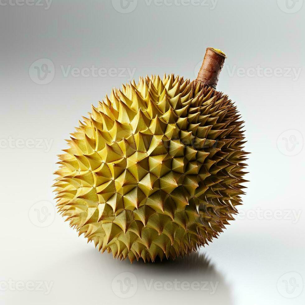 AI generated closeup photo of durian fruit on an isolated background