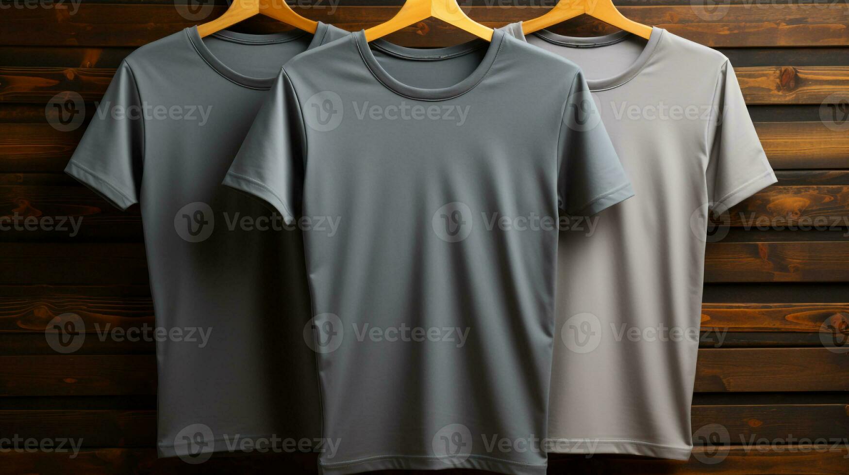 AI generated Photo gray tshirts with copy space mockup Generative Ai