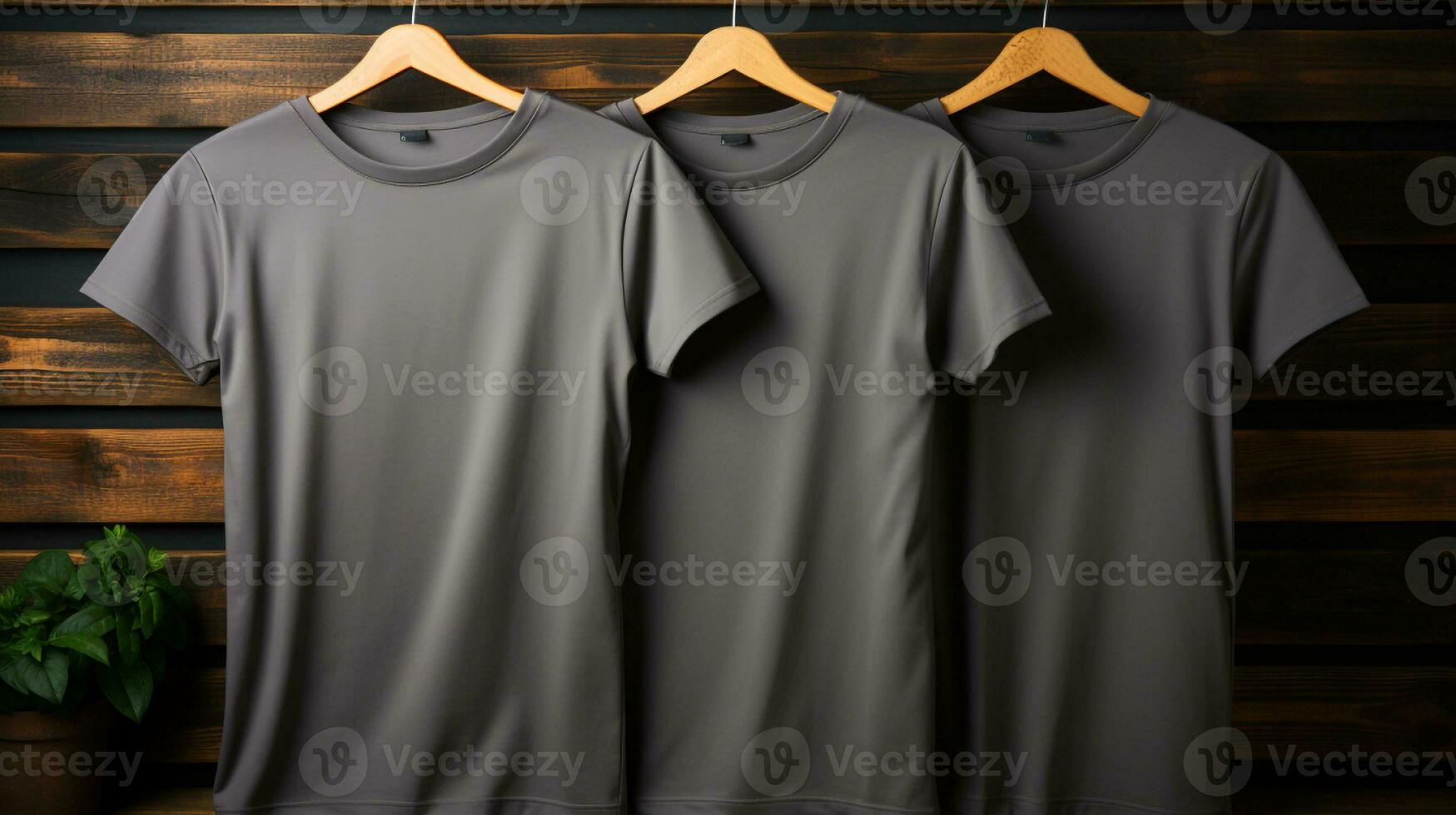 AI generated Photo gray tshirts with copy space mockup Generative Ai