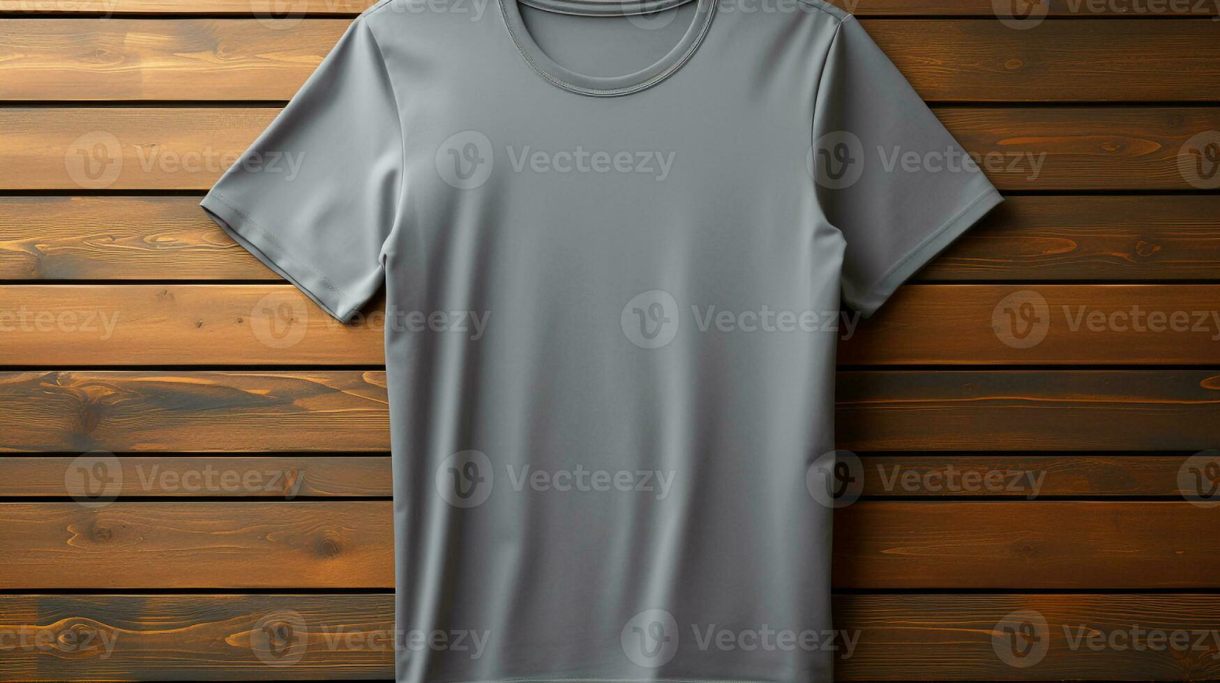 AI generated Photo gray tshirts with copy space mockup Generative Ai