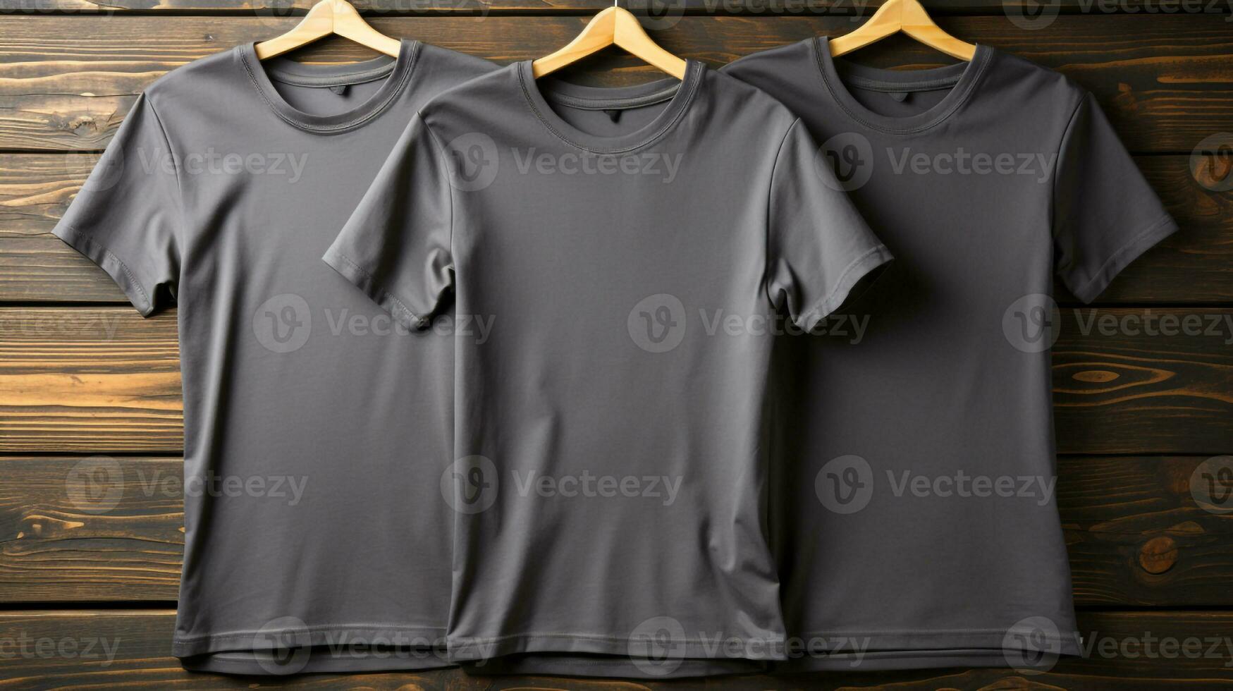 AI generated Photo gray tshirts with copy space mockup Generative Ai