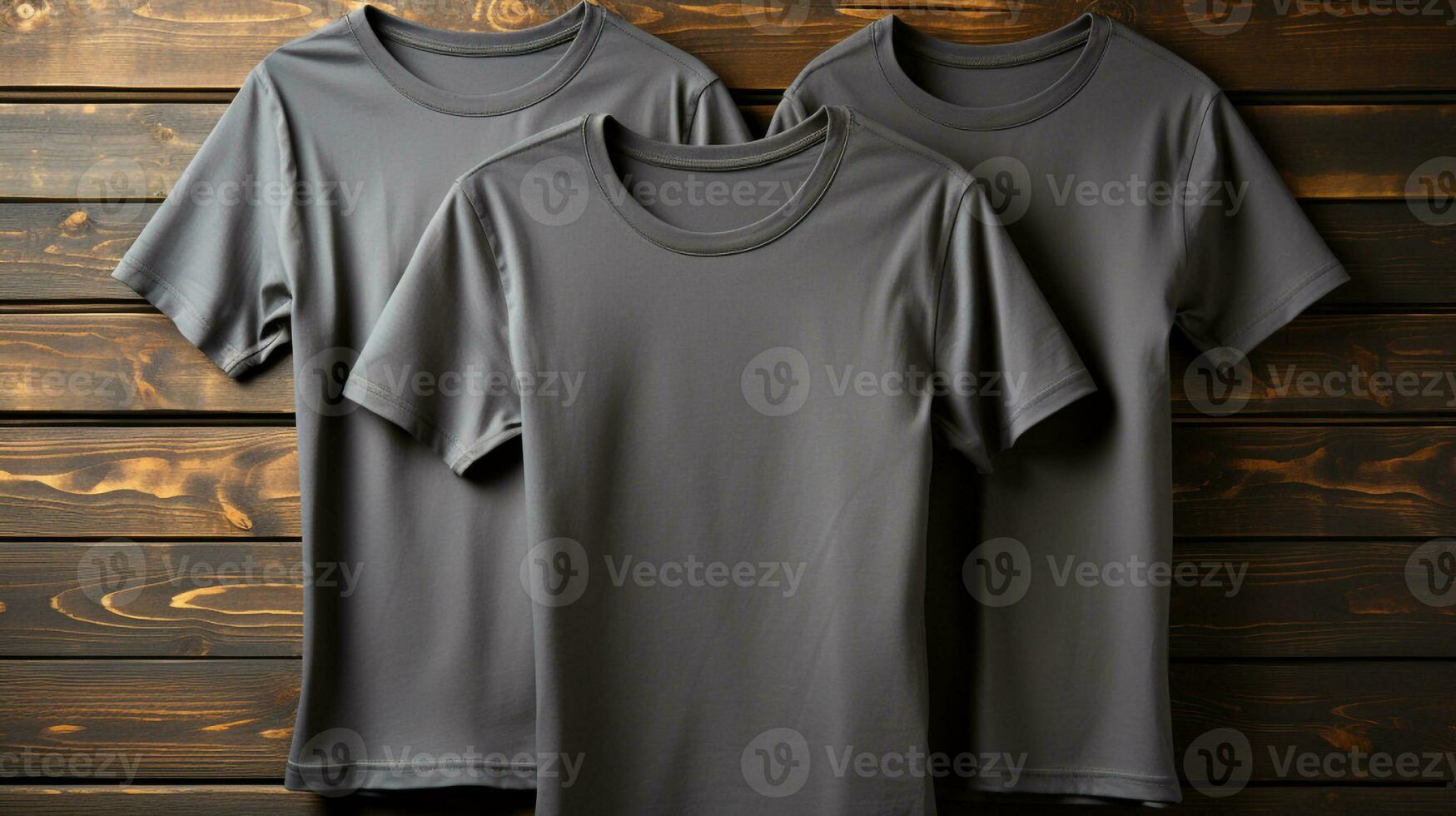 AI generated Photo gray tshirts with copy space mockup Generative Ai