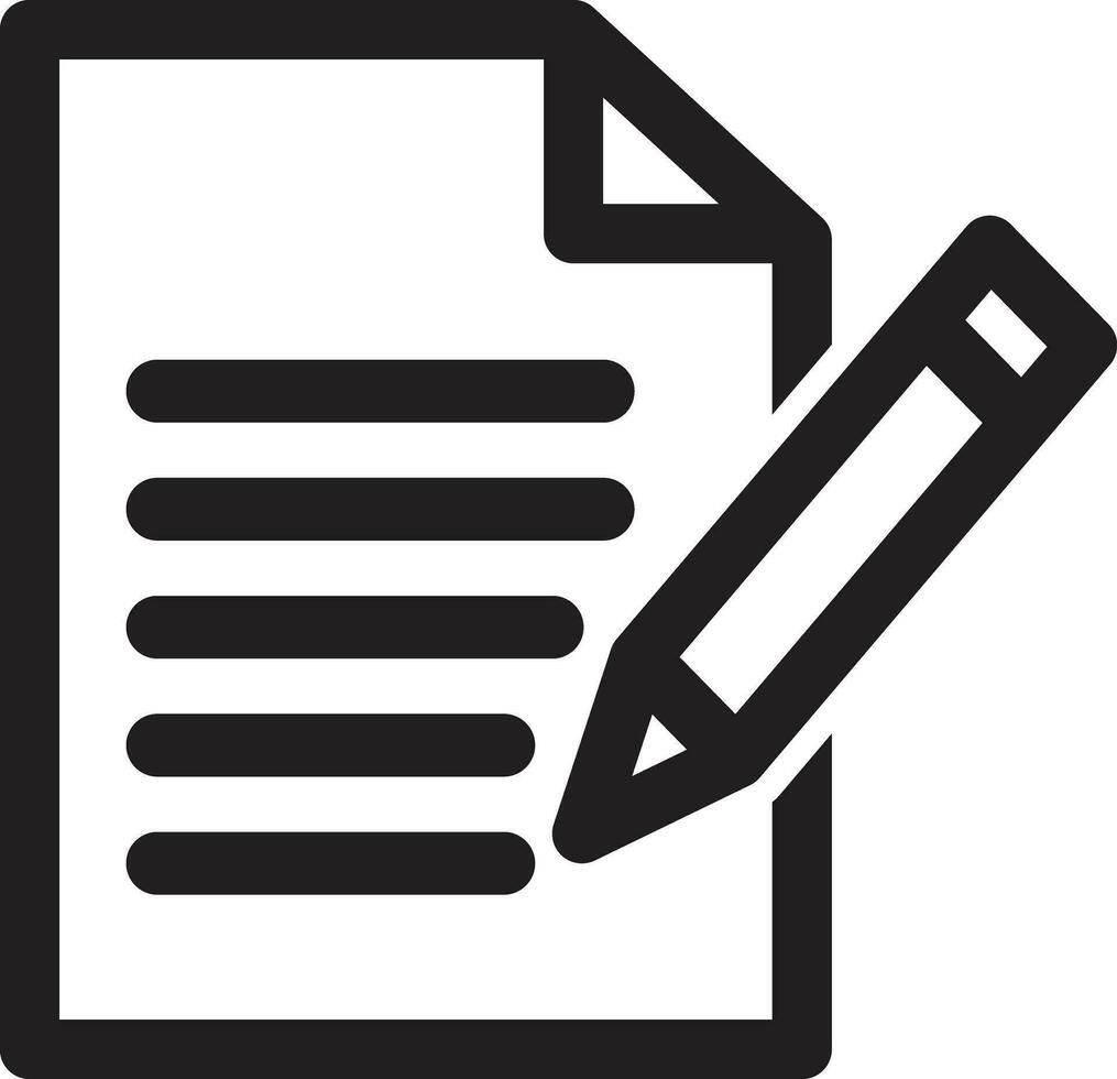 Notes icon . Edit file icon . Write icon . sign up icon vector