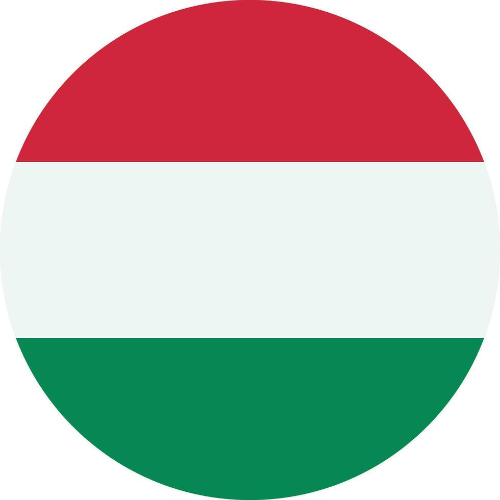 Round Hungary flag vector . Round Hungarian flag isolated on white background