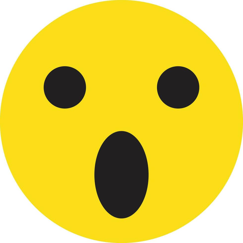Surprise emoji icon . Wow icon . Surprised emotion icon vector