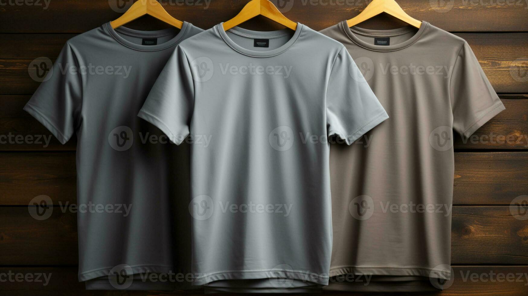 AI generated Photo gray tshirts with copy space mockup Generative Ai