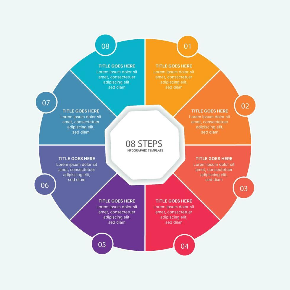 Circle Round Cycle Business Infographic Design Template with 10 Options vector