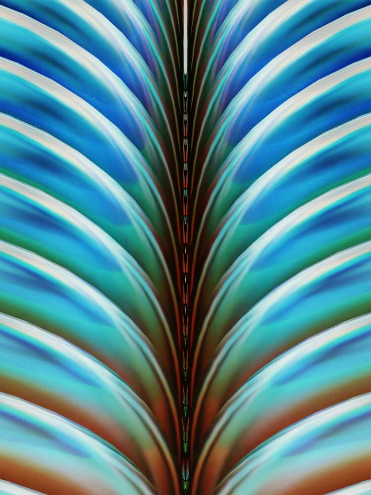 elegant and eye catching folded abstract geometry background wallpaper with blue and red color and dispersion effect photo