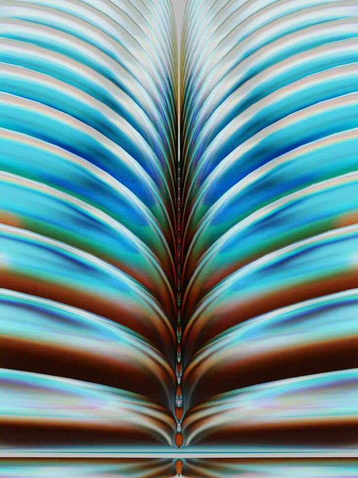 elegant and eye catching folded abstract geometry background wallpaper with blue and red color and dispersion effect photo