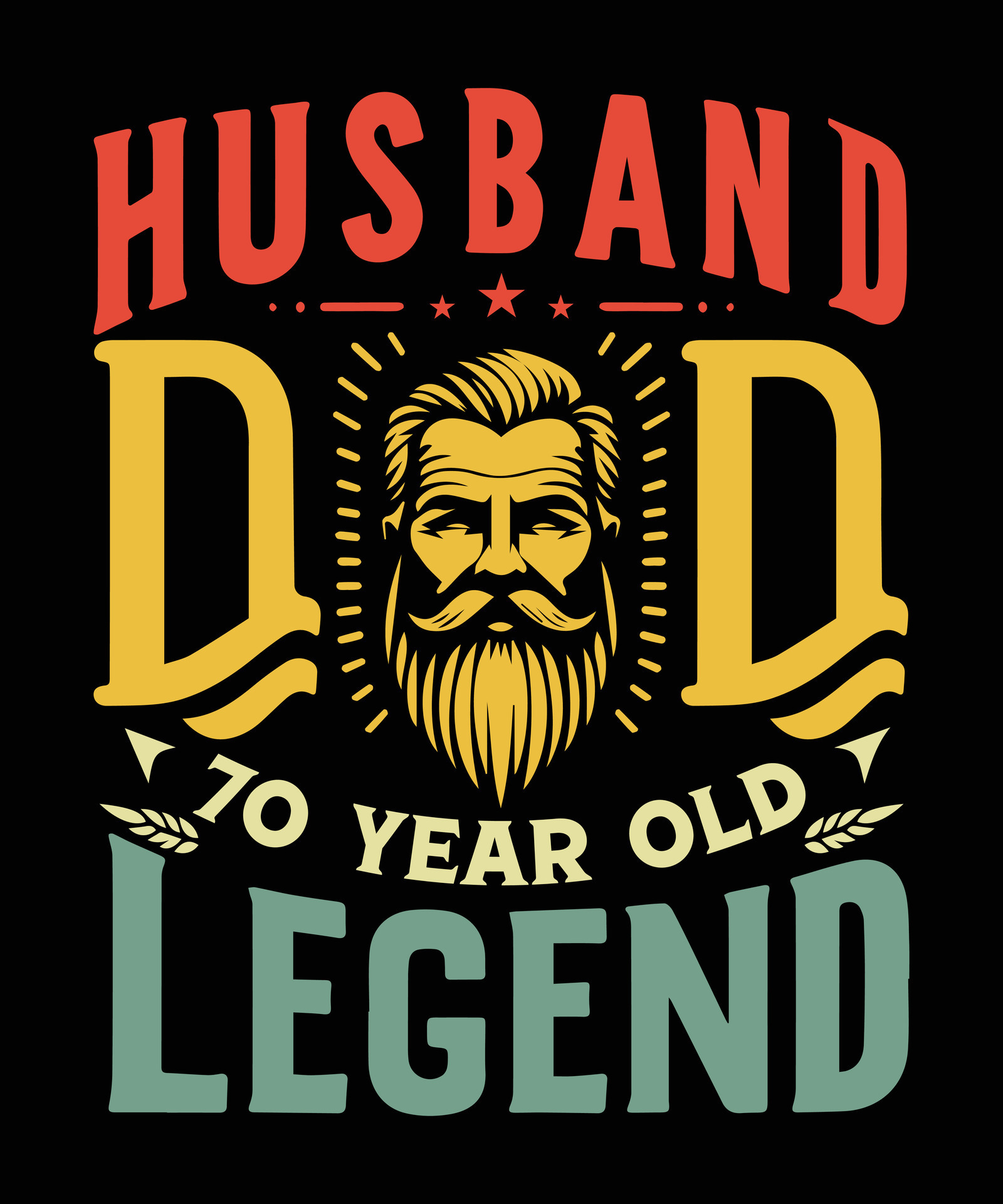 Birthday Gift for 70yearold Men, Lettering Design in Illustration. 36129413 Vector Art at Vecteezy