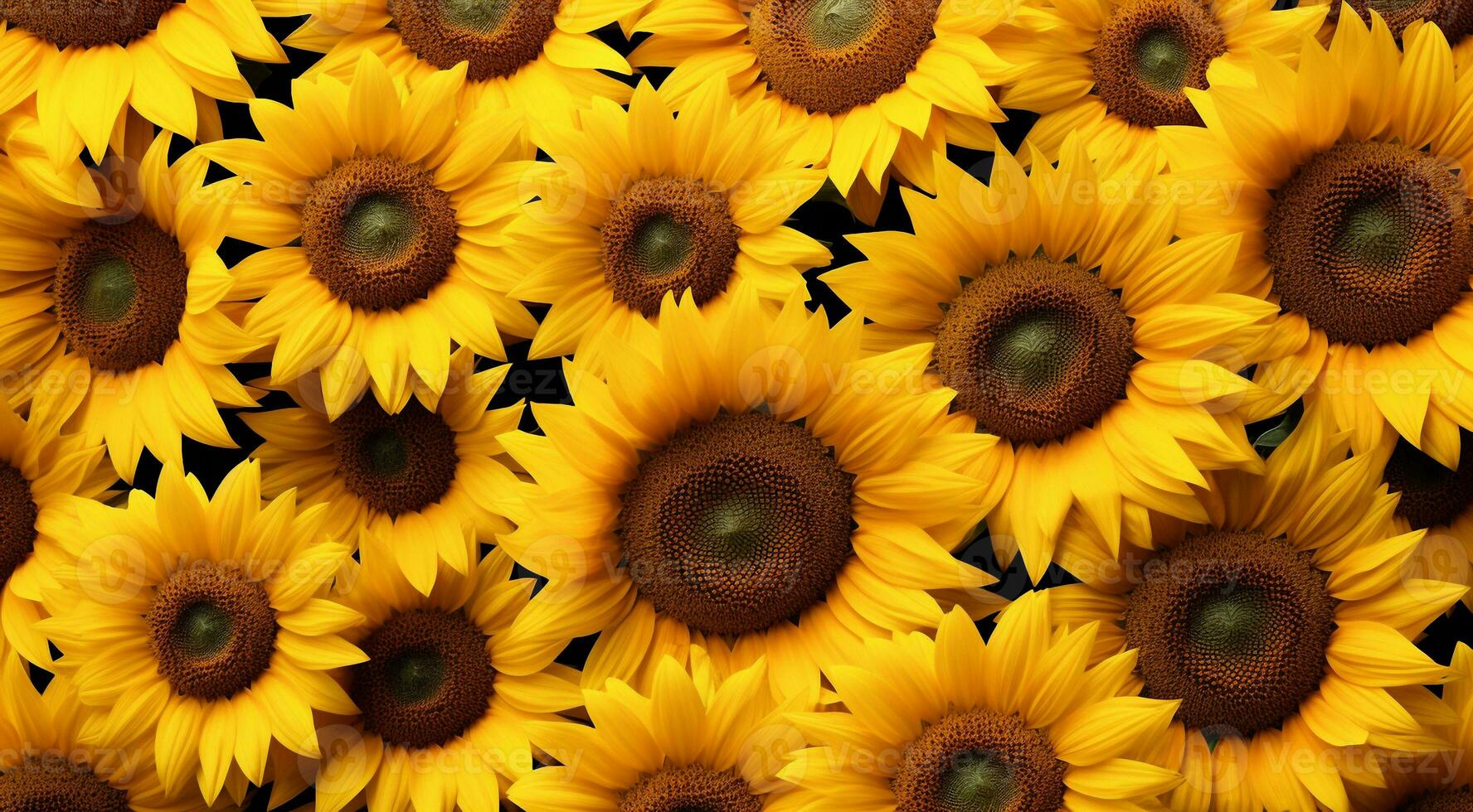 AI generated background of sunflowers, sunflower field background, sunflower field in summer, sunflower wallpaper photo