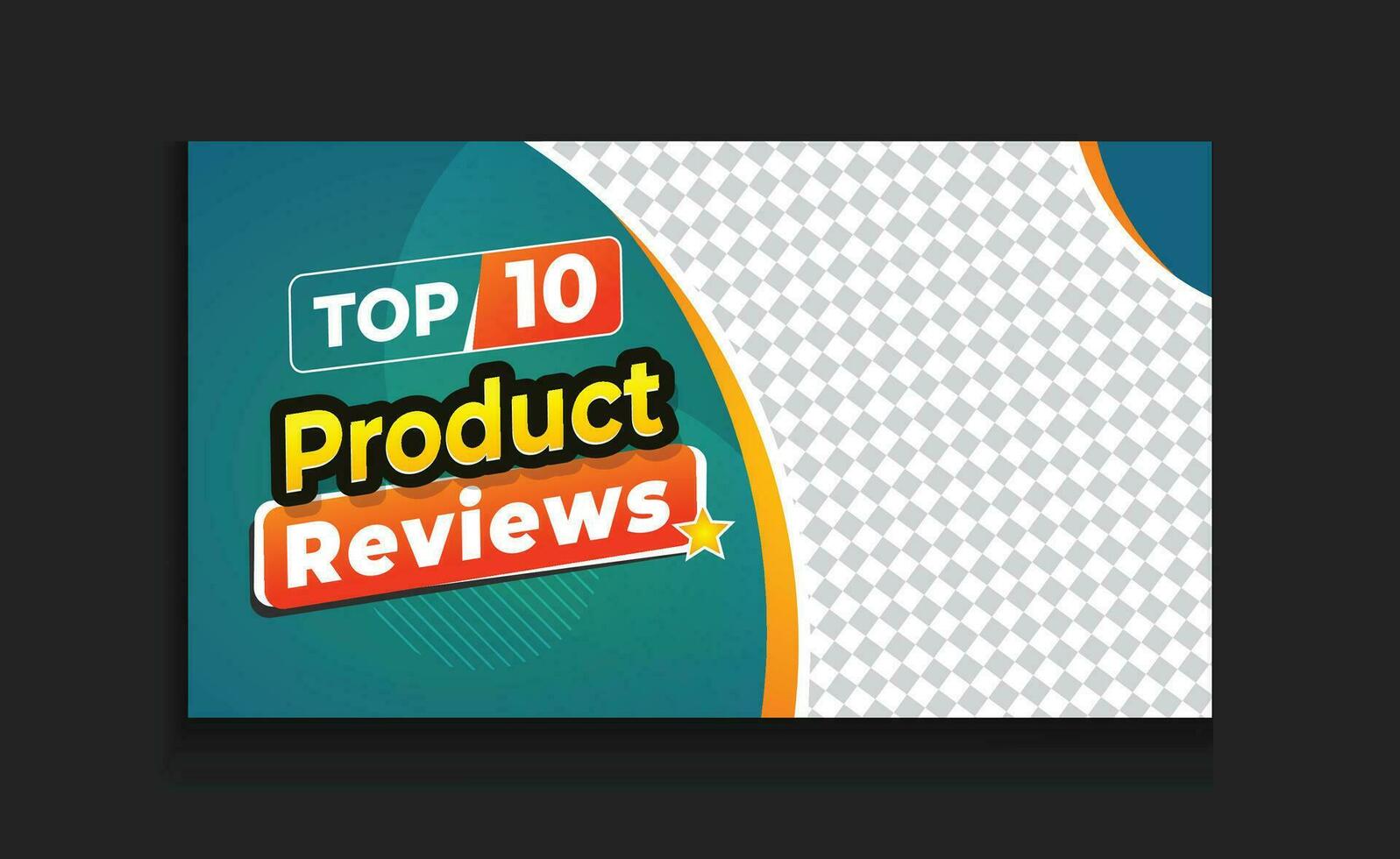 online business thumbnail template design product review video cover vector