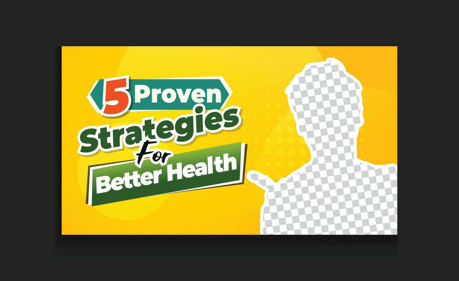 Healthy lifestyle and health tips online eye catching thumbnail Attractive video template Medical healthcare editable banner Vector design