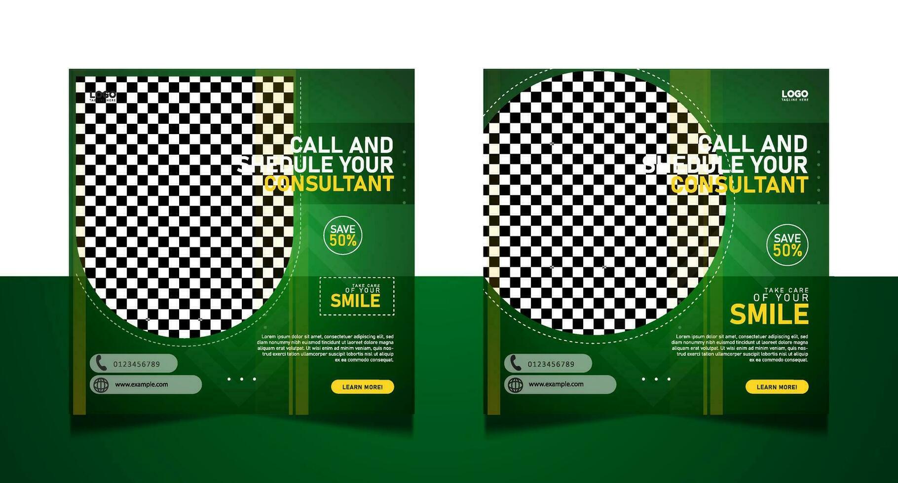 Dentist social media banner template vector