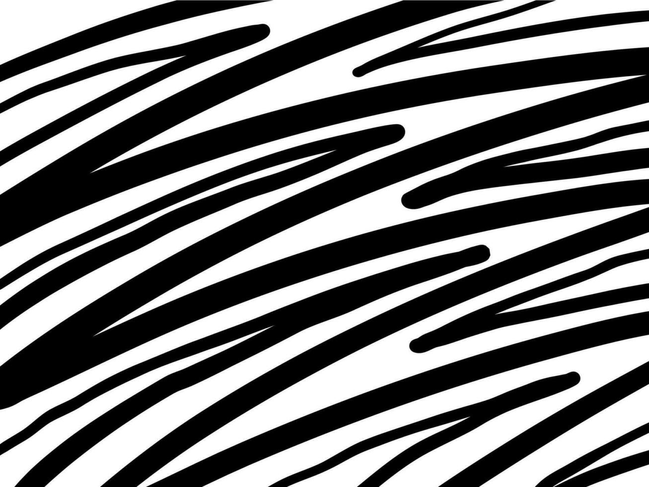 Black and white abstract lines background. Geometric vector texture for print in doodle style