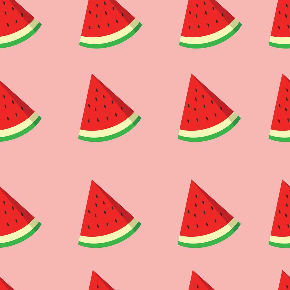 Watermelon slices vector seamless pattern
