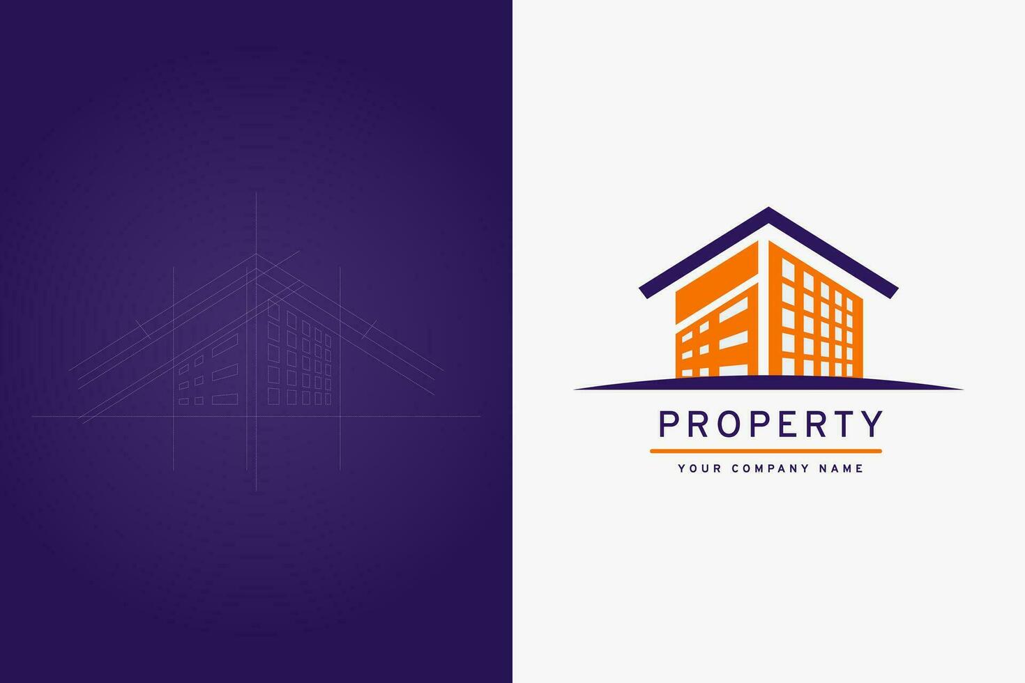 propiedad arquitectura casa logo vector