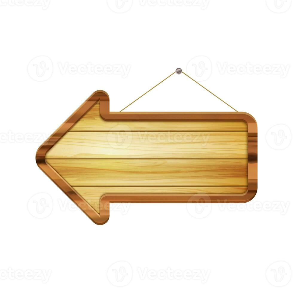 Vector wooden pointer on white background photo