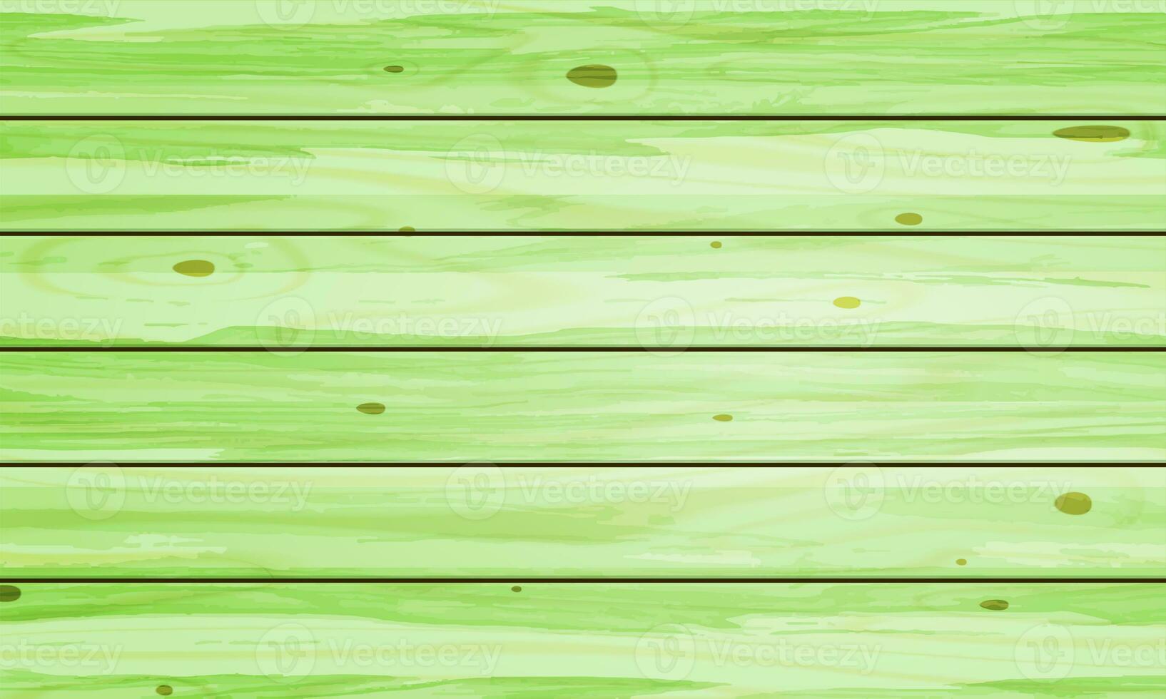 Vector empty green wooden plank background texture. 3d rendering illustration photo