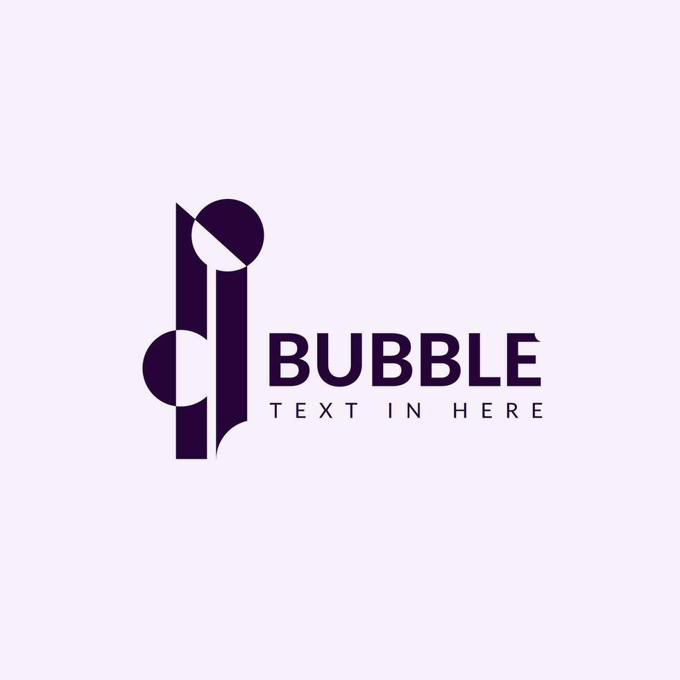 bubble flat line logo. oxygen bubble pictogram, outline sign vector illustration. Editable Stroke.