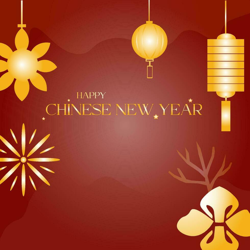 Chinese New Year design set. Chinese paper lantern and gold lamp isolated icons of Asian Lunar. vector