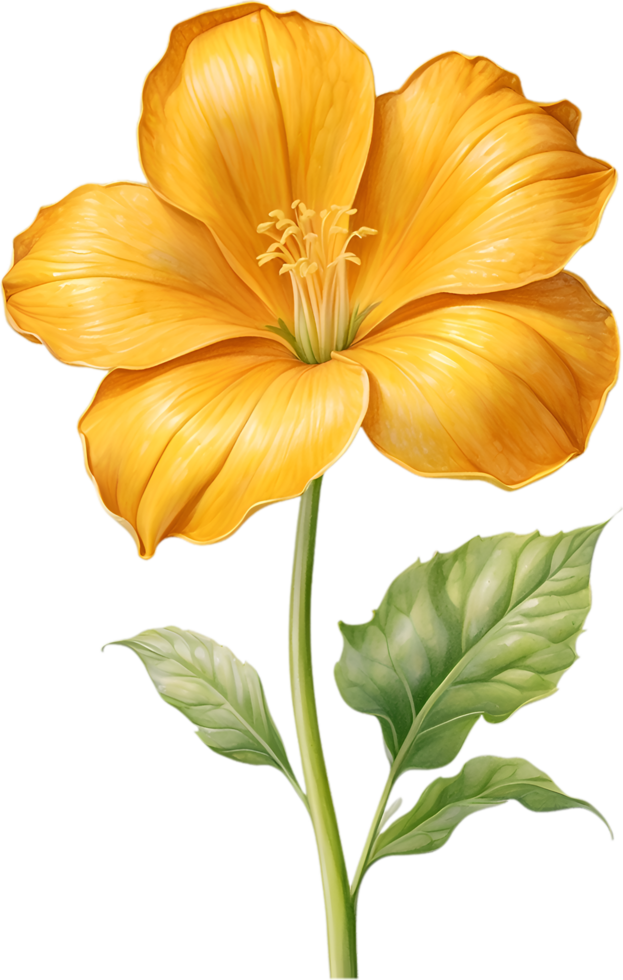 AI generated Watercolor painting of Squash flower. Ai-Generated png