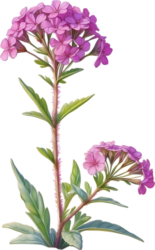 AI generated Watercolor painting of Desert Sand Verbena flower. Ai-Generated png