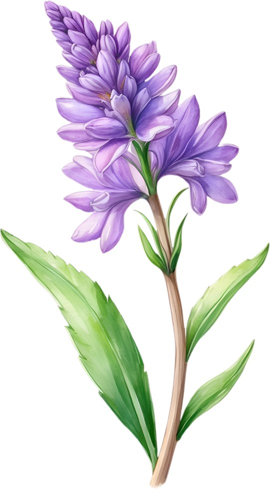 ai genererad vattenfärg målning av lavendel- blomma. ai-genererad png