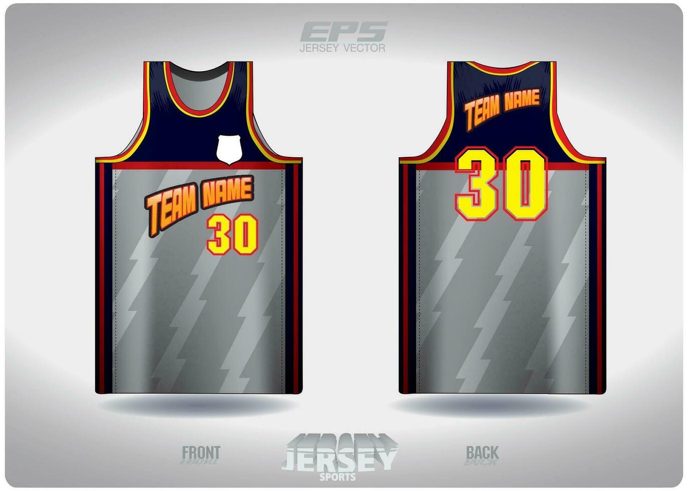 EPS jersey sports shirt vector.Lightning and sound waves pattern design, illustration, textile background for basketball shirt sports t-shirt, basketball jersey shirt vector