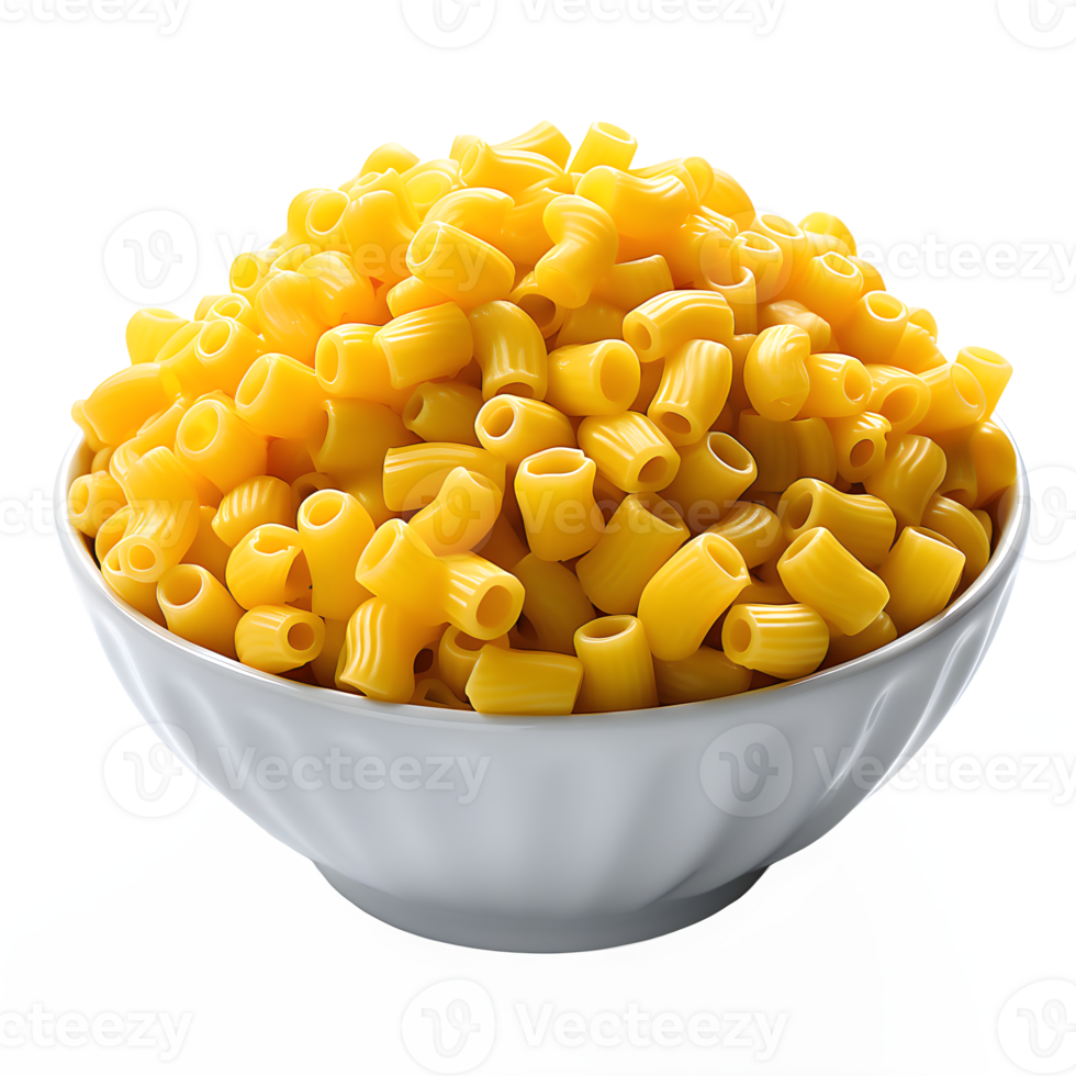 AI generated Dried macaroni isolated on transparent background ,dry pasta png ,generative ai