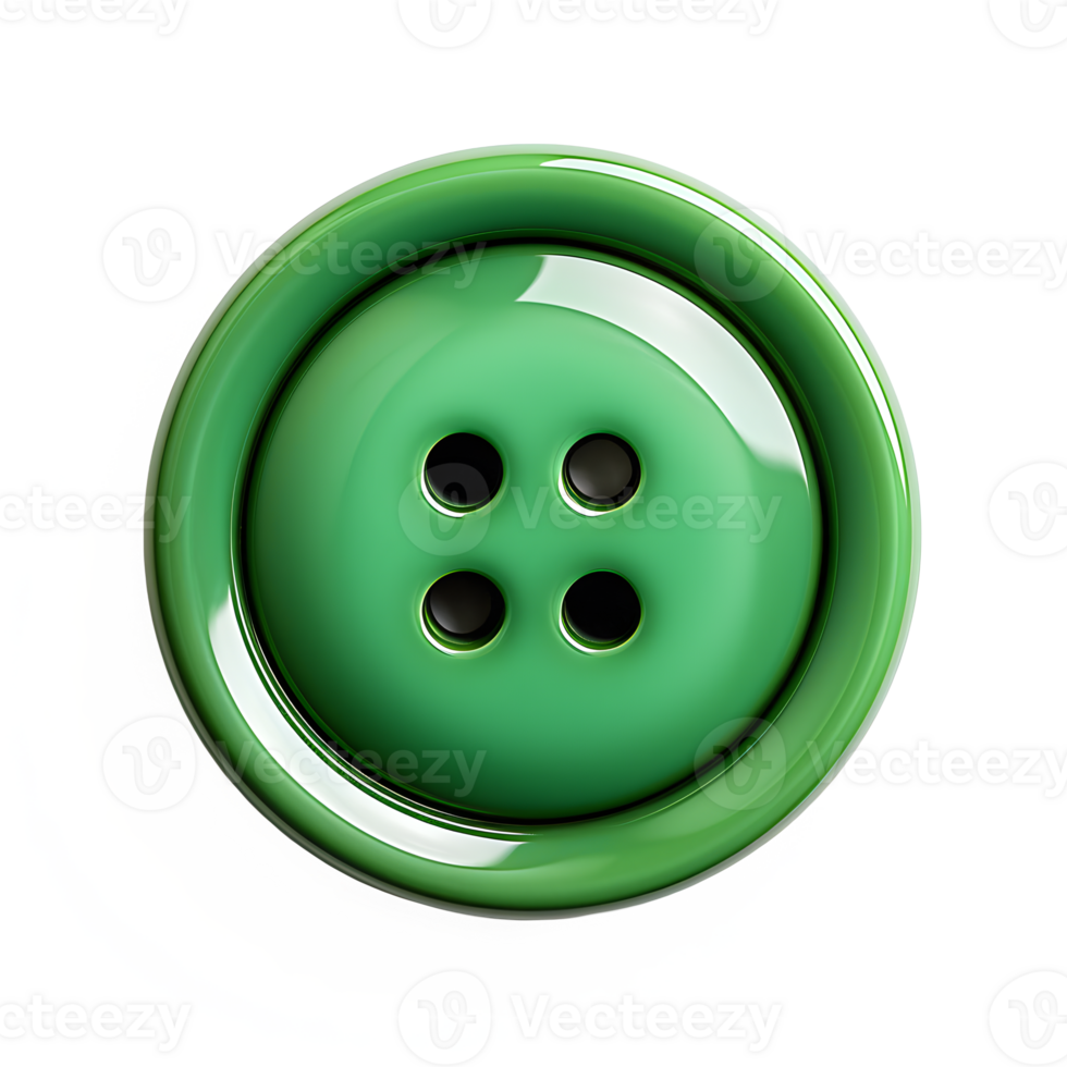 AI generated clothing buttons isolated on transparent background ,generative ai png
