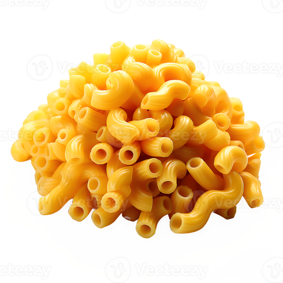 AI generated Dried macaroni isolated on transparent background ,dry pasta png ,generative ai