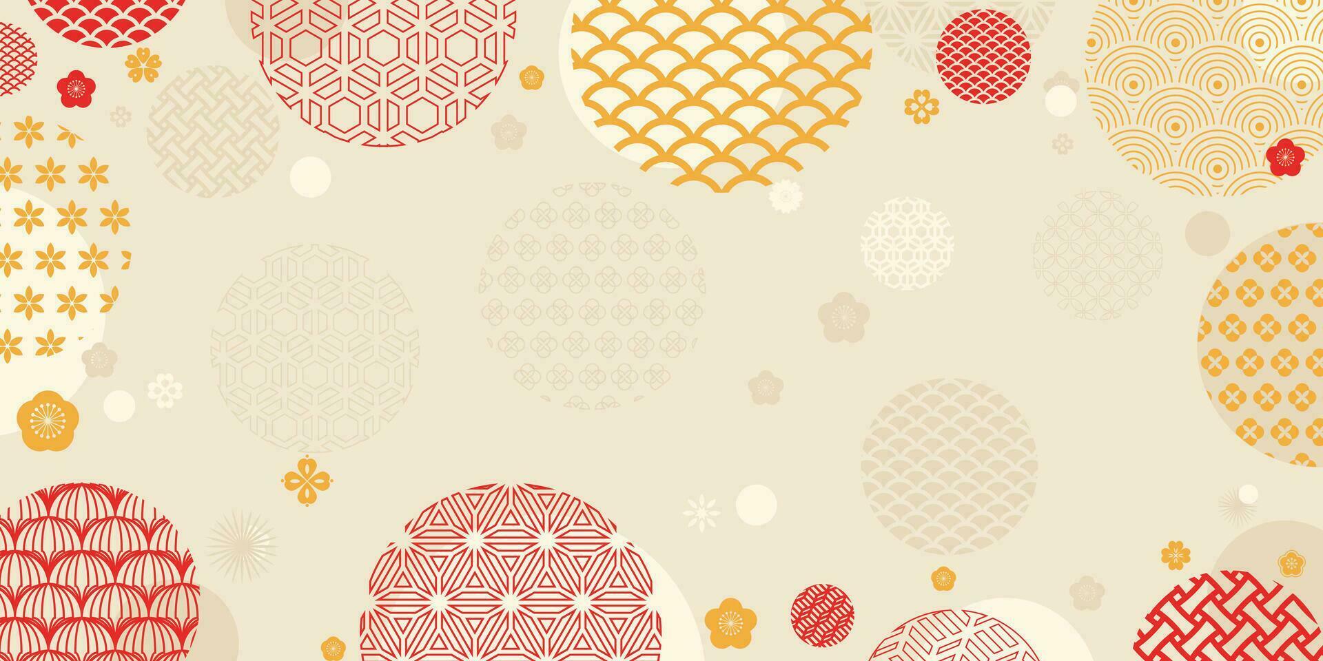 Elegant Chinese background with flat ornament vector