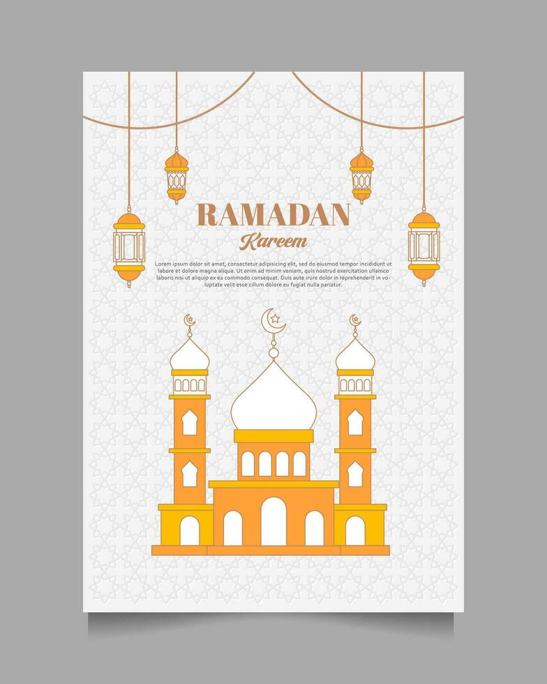 Elegant Ramadan Kareem Background, for poster, frame concept, flyer, poster. vector