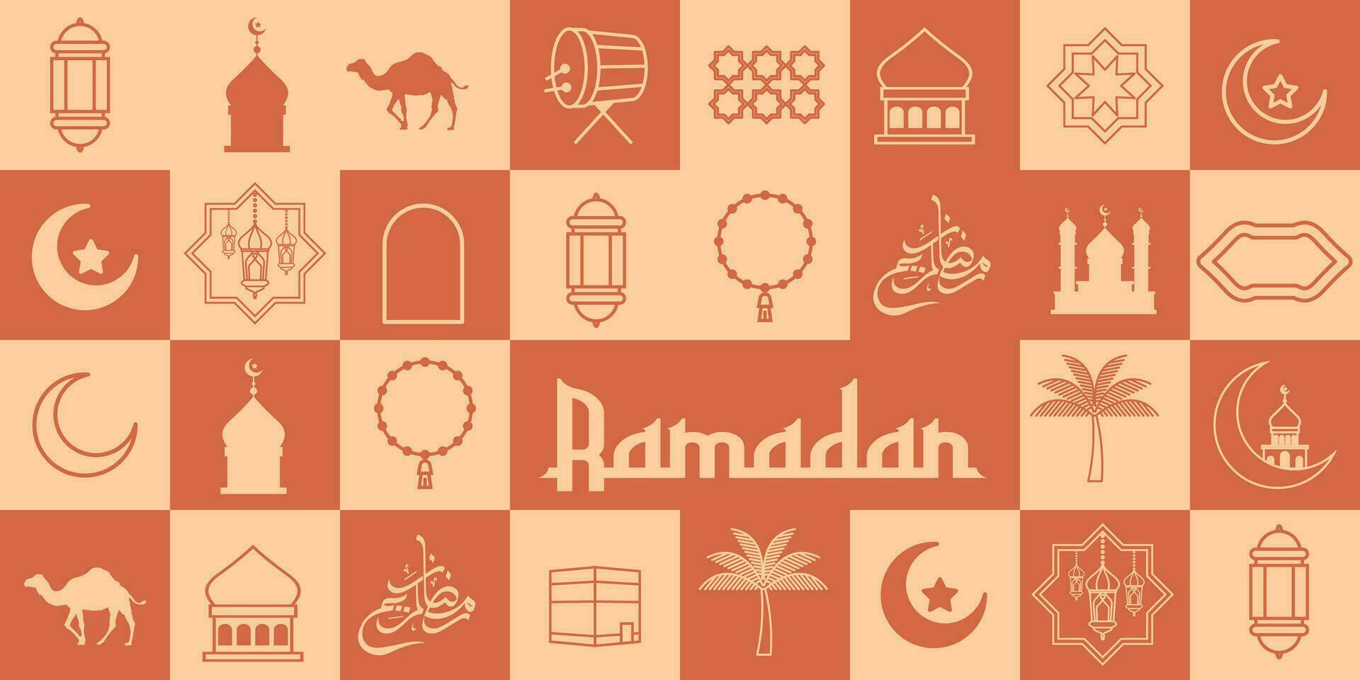 Ramadan Kareem background. Islamic greeting card template with ramadan for wallpaper design. vector