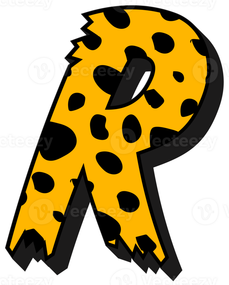 Cheetah Alphabet Letter R png