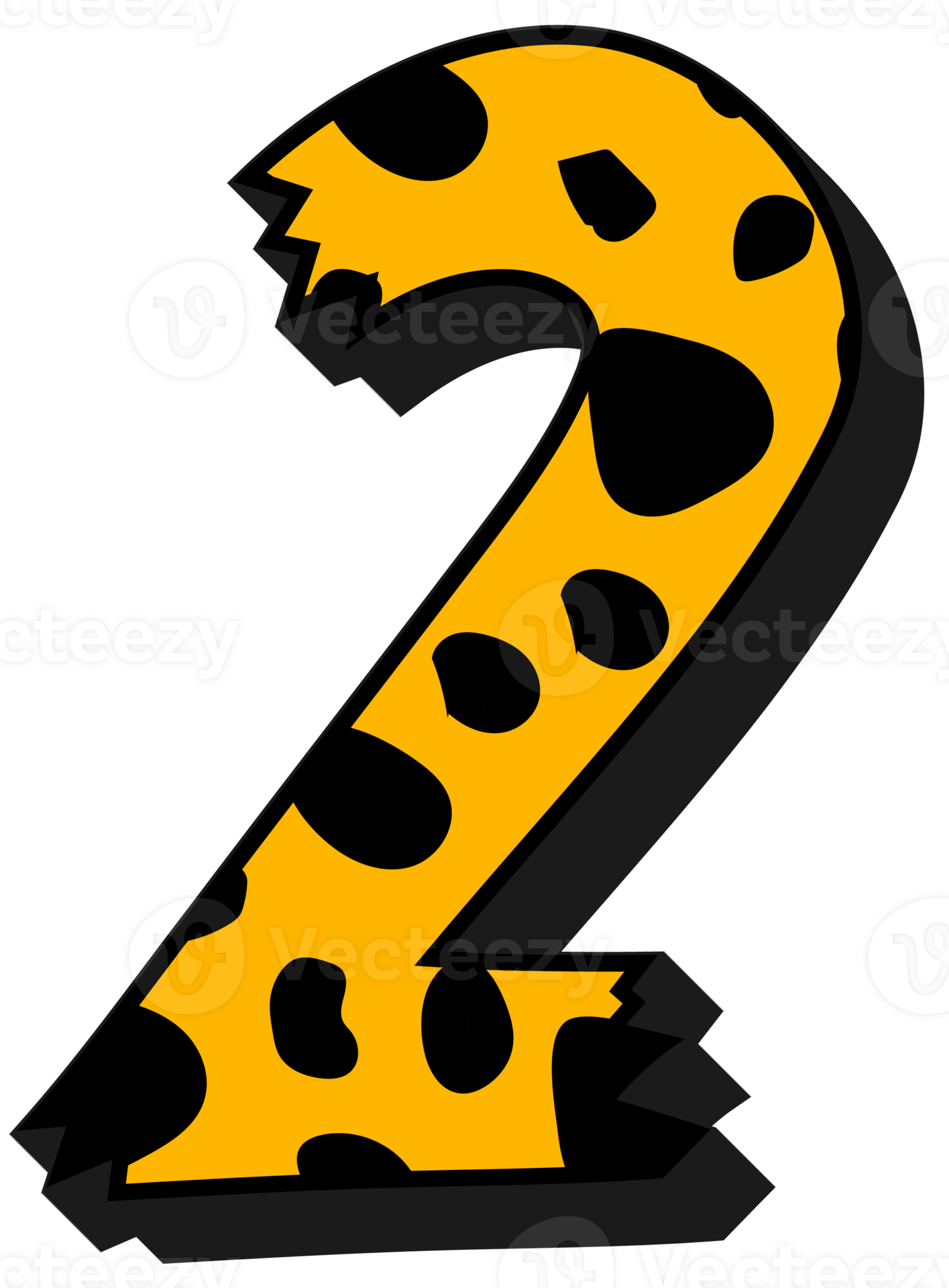 Cheetah Alphabet Number 2 36130911 PNG