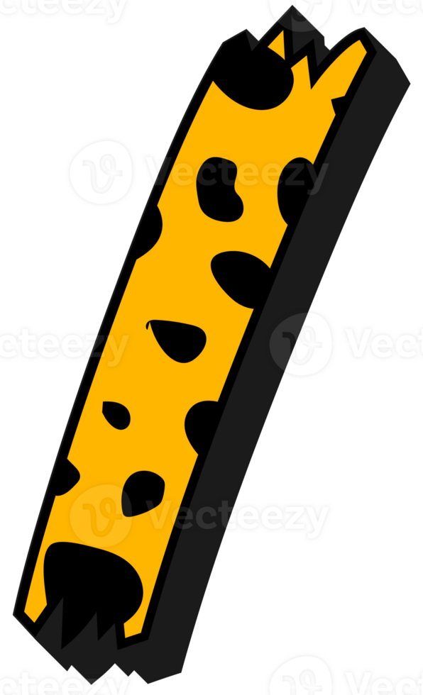 Cheetah Alphabet Letter I png