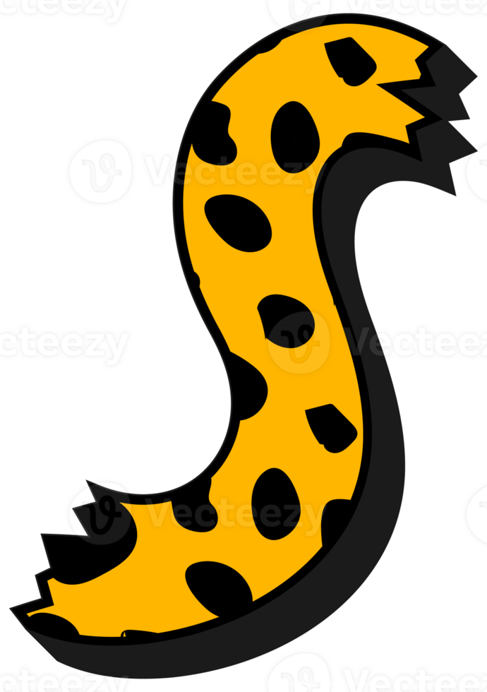 Cheetah Alphabet Letter S png