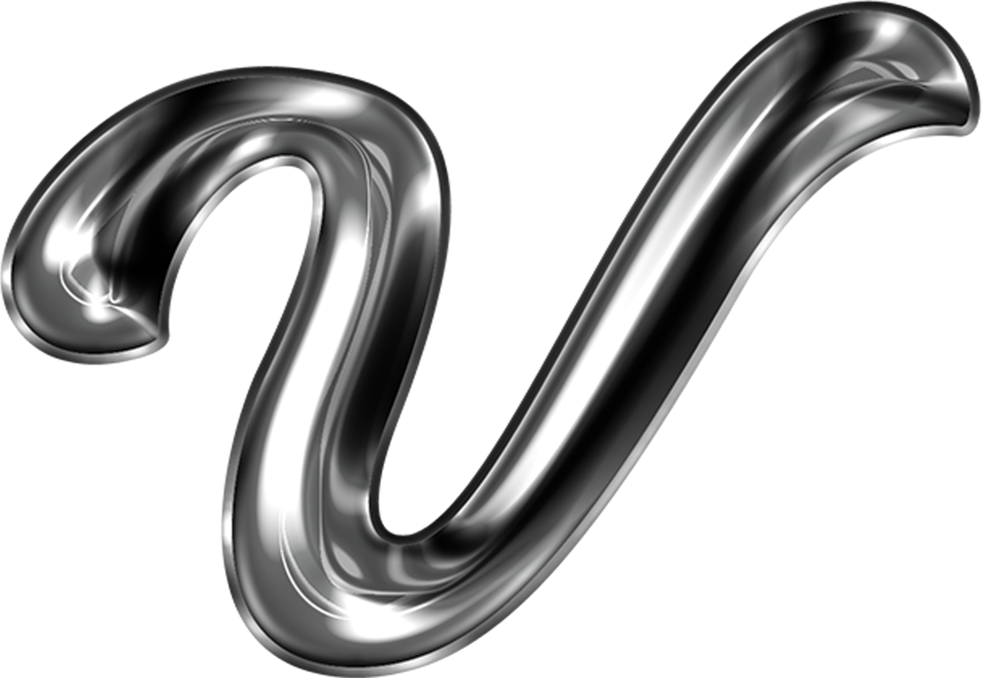 metal líquido alfabeto carta v 36131001 PNG