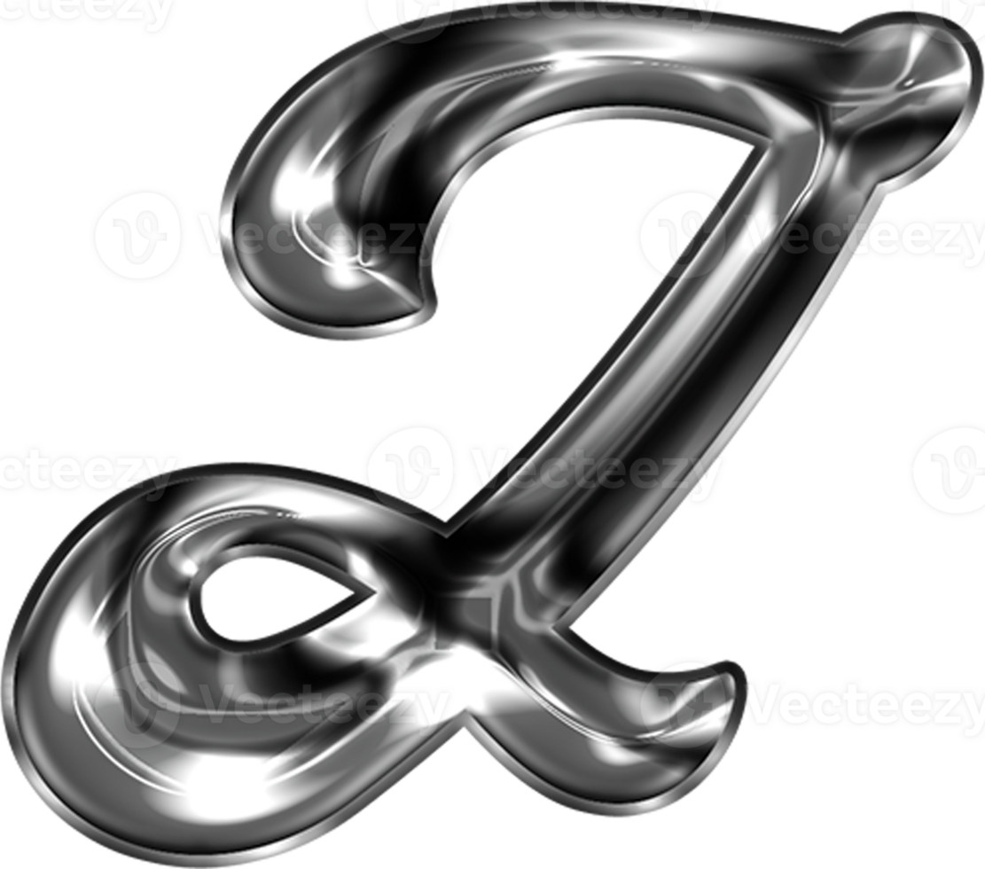 Metall Flüssigkeit Alphabet Brief z png