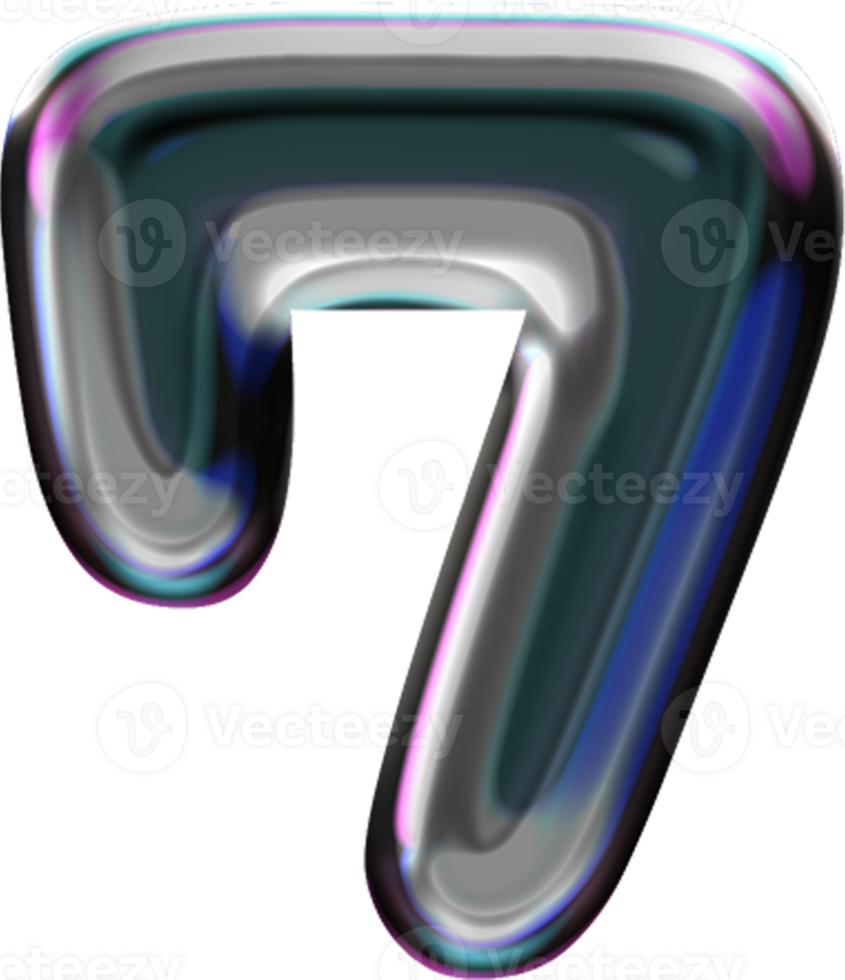 krom flytande klick alfabet siffra 7 png