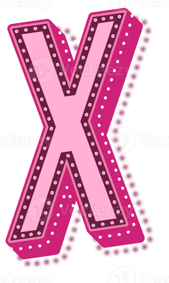 Valentine Pink Dotted Alphabet Letter G png
