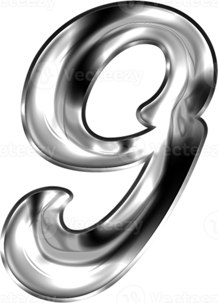 Metal Liquid Alphabet Letter G png