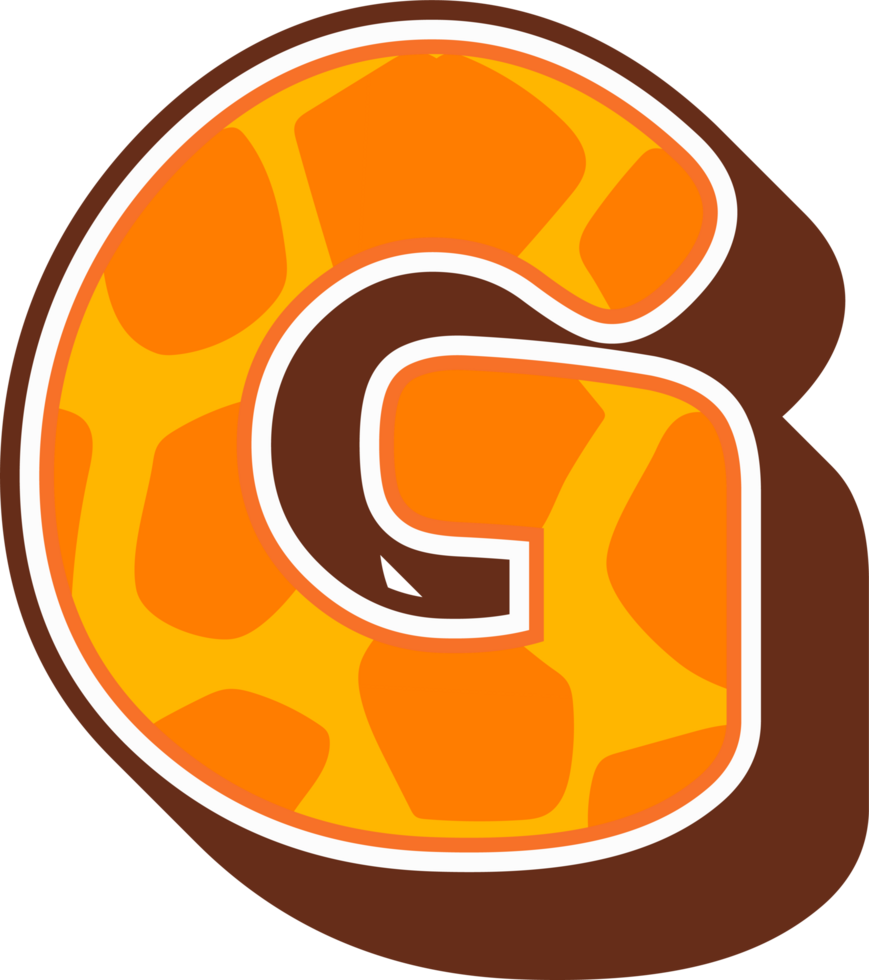Giraffe Alphabet Letter G png