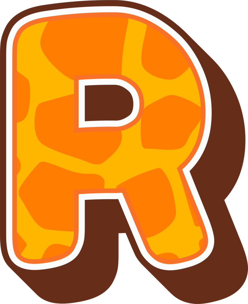 Giraffe Alphabet Letter R png