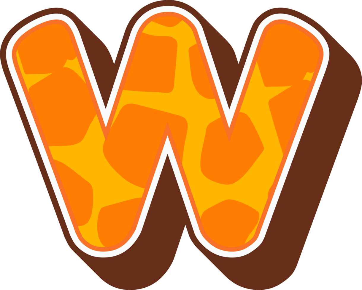 Giraffe Alphabet Letter W png