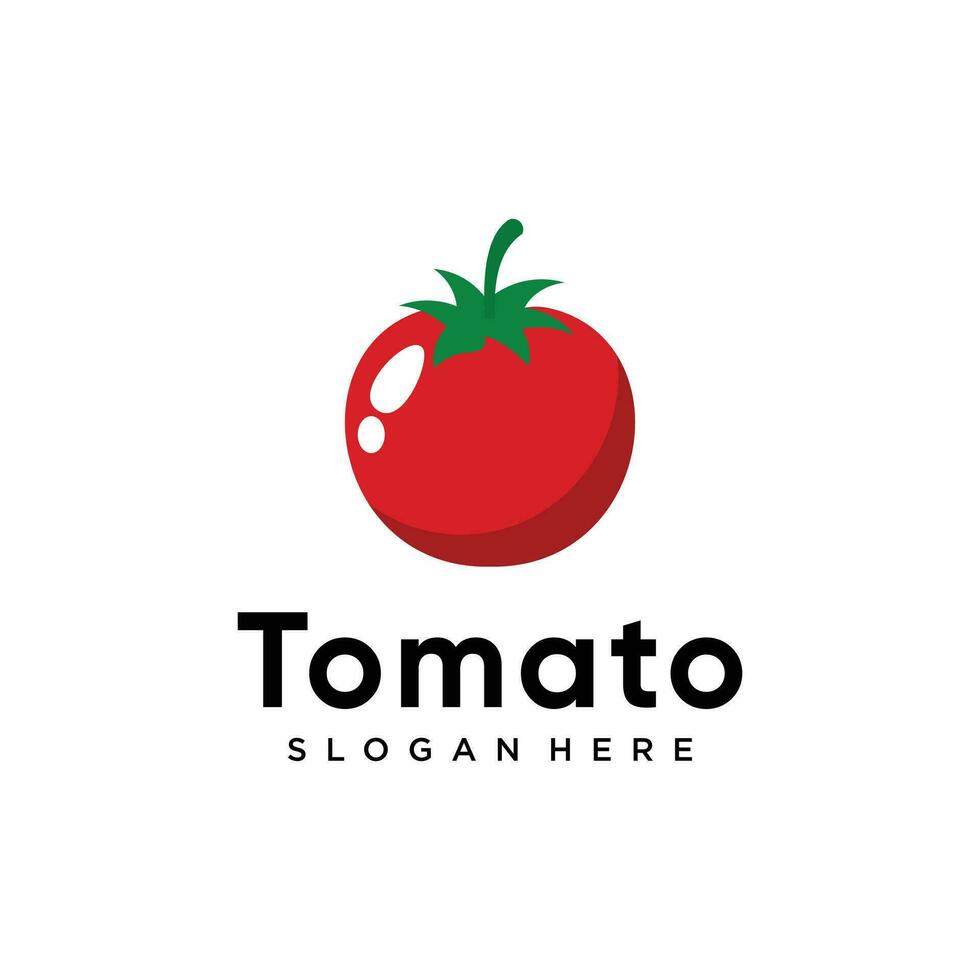 tomate logo diseño con creativo concepto prima vector